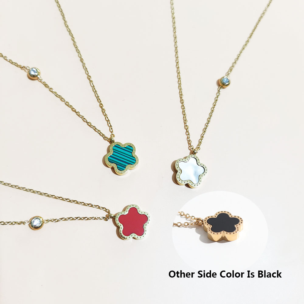 Stainless Steel 18K Gold Plate - огляд і ціна Red Clover Flower