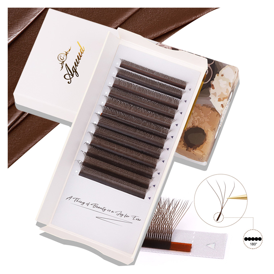AGUUD Brown 4D W Shaped Eyelas - огляд і ціна Red Clover Flower