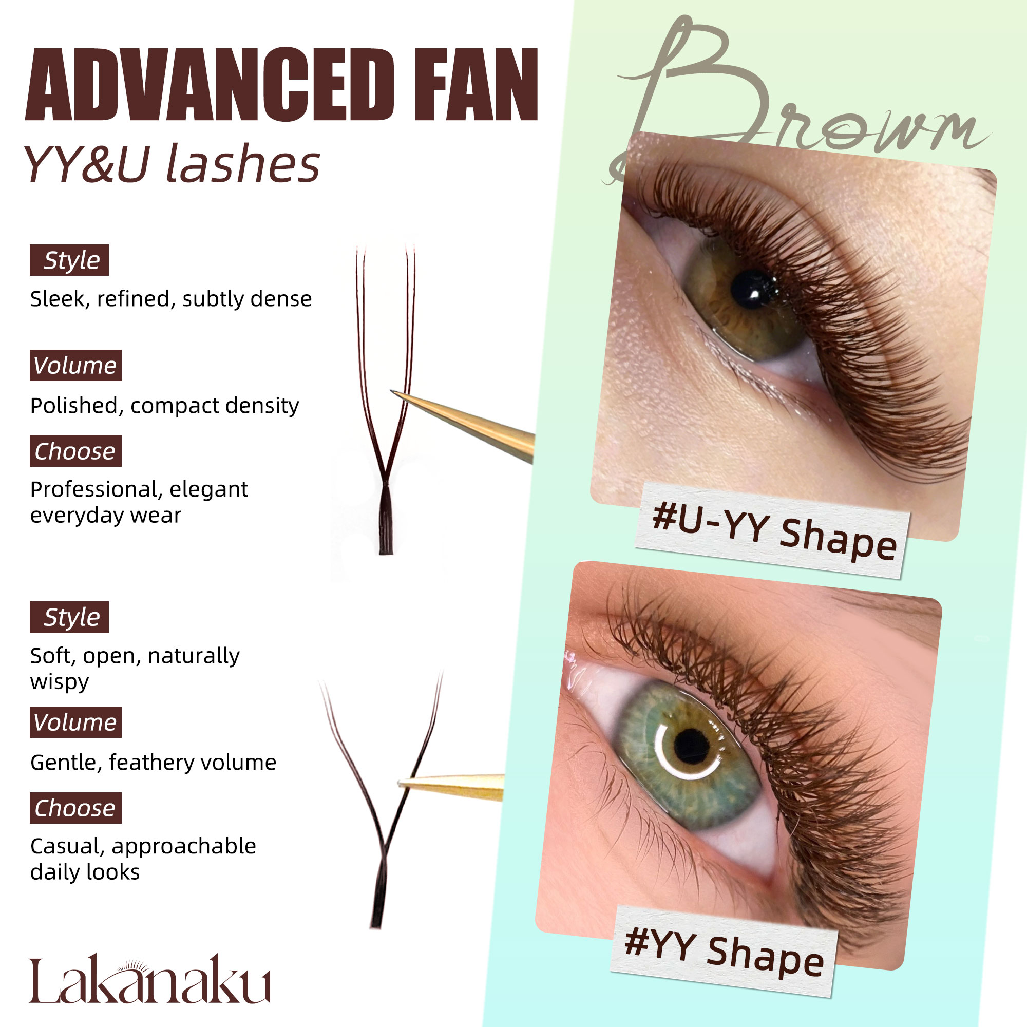 LAKANAKU Dark Brown U Shape YY - огляд і ціна Red Clover Flower